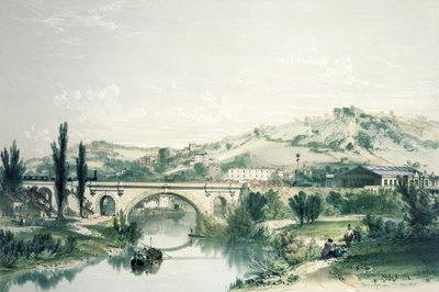 Pont et gare de St. James, Bath - John Cooke Bourne
