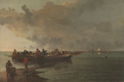 Une péniche avec un soldat blessé - John Crome