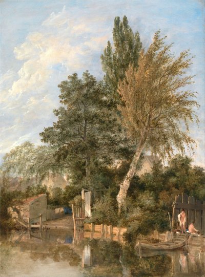 Garçons se baignant dans la rivière Wensum, Norwich - John Crome