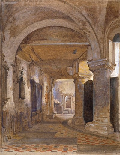 Intérieur du prieuré de St Bartholomew, Smithfield, Londres - John Crowther