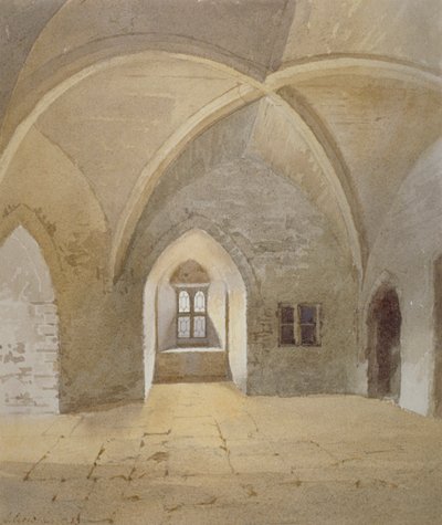 Vue intérieure de la prison dans la tour Bowyer, Tour de Londres, Stepney, Londres - John Crowther