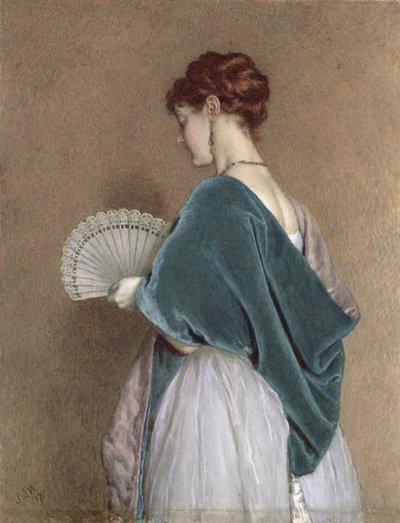 Femme avec un éventail, 1871 - John Dawson Watson