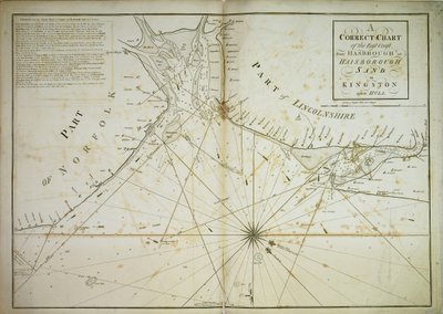 Carte correcte de la côte est, de Hasbrough ou Haisbrough Sand à Kingston upon Hull - John Diston