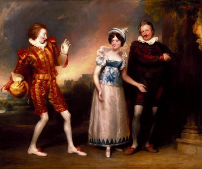 Master Page, Anne Page et Slender par John Downman, ARA - John Downman