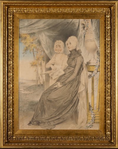 Die entschlossene Witwe Mrs. Croad und ihre einzige Tochter - John Downman