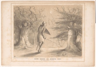 Caricature avec Lord Russell en Tancrède - John Doyle