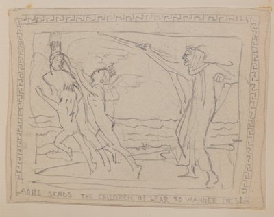 Aoife envoie les enfants de Lir errer sur la mer - John Duncan