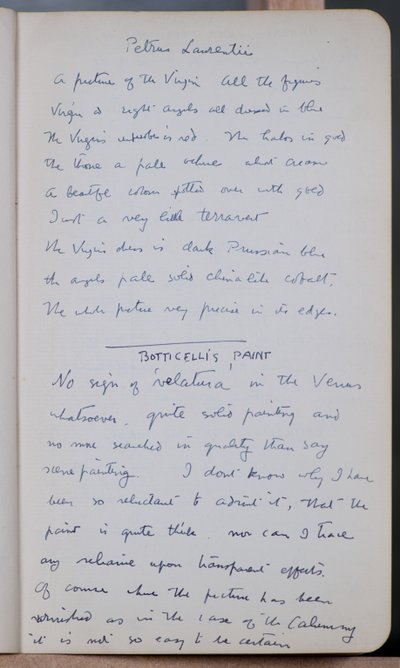 Carnet de croquis contenant 60 croquis et illustrations, écrits sur la peinture à tempera et les artistes dont Botticelli - John Duncan