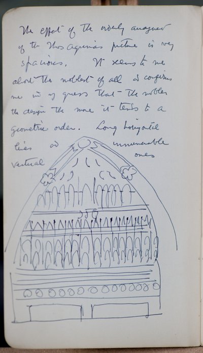 Carnet de croquis contenant 60 croquis et illustrations, écrits sur la peinture à la tempera et les artistes dont Botticelli - John Duncan