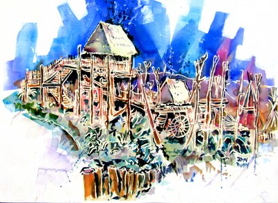 Village tropical sur pilotis - John Dunn