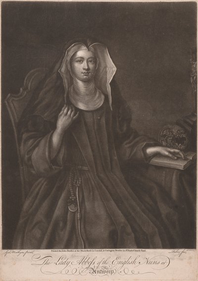 La Dame Howard Abbesse des Nonnes Anglaises à Anvers - John Faber the younger