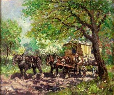 Deux chevaux et une caravane - John Falconar Slater