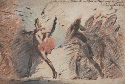 Apollon précédant Hector avec son égide et dispersant les Grecs, conférences de Fuseli - John Flaxman
