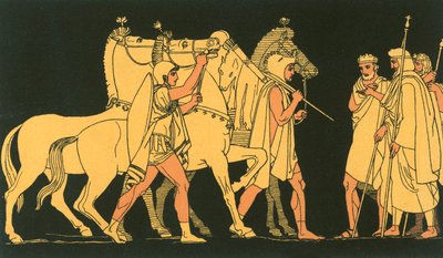 Diomède et Ulysse, revenant avec les dépouilles de Rhésus - John Flaxman