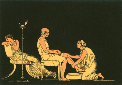 Euryclée découvre Ulysse - John Flaxman