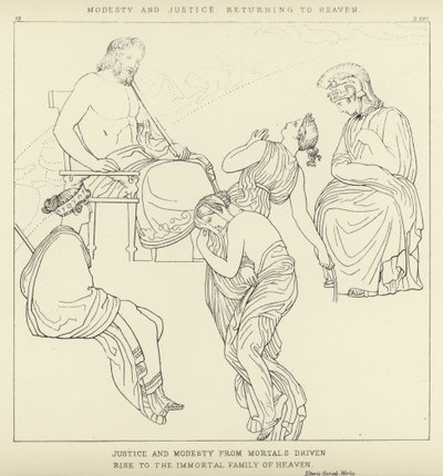 La Modestie et la Justice retournant au Ciel - John Flaxman