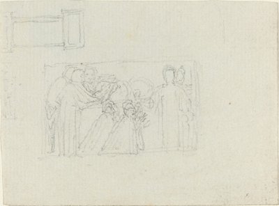 Étude pour un monument à un ecclésiastique [recto et verso] - John Flaxman