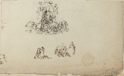 Étude de Neptune et créatures marines (?) - John Flaxman