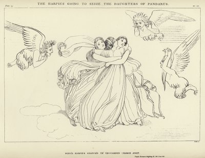 Les Harpies allant saisir les filles de Pandarus - John Flaxman