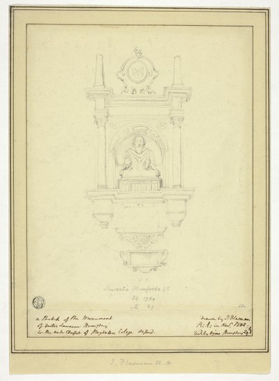 Le monument du docteur Lawrence Humphrey - John Flaxman
