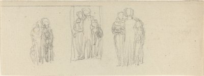 Trois groupes de figures (Parents et enfants ?) - John Flaxman