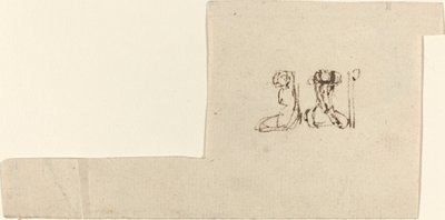 Deux figures féminines assises avec les bras levés au-dessus de la tête - John Flaxman