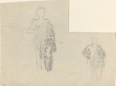 Deux études de figure debout et enfant - John Flaxman