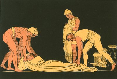 Ulysse endormi déposé sur sa propre côte par les marins phéaciens - John Flaxman