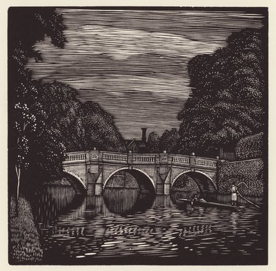 Cambridge : Clare Bridge (gravure sur bois) - John Frederick Greenwood