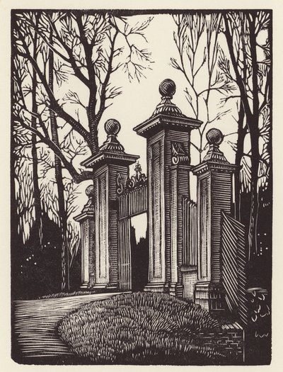 Cambridge : Clare Gates (gravure sur bois) - John Frederick Greenwood