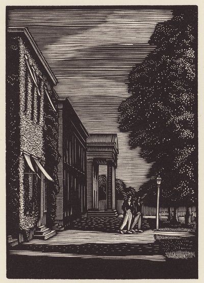 Cambridge : Downing (gravure sur bois) - John Frederick Greenwood