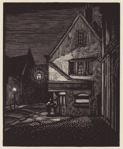 Cambridge : Peas Hill (gravure sur bois) - John Frederick Greenwood