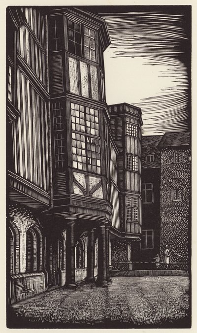 Cambridge : Queens" (gravure sur bois) - John Frederick Greenwood