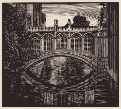 Cambridge : "Le pont des soupirs" (gravure sur bois) - John Frederick Greenwood