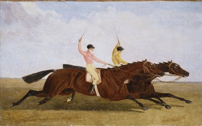 Satiriste avec William Scott Up battant Coronation avec John Day Up - Le St. Leger 1841 - John Frederick Herring Senior