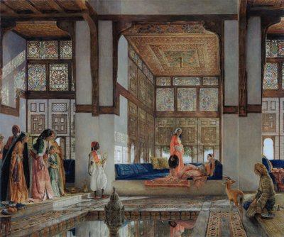 Une dame recevant des visiteurs (La réception) - John Frederick Lewis