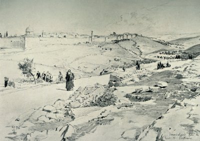 Jérusalem, avec la route de Béthanie, 1902 - John Fulleylove