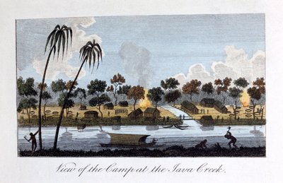 Vue du camp au ruisseau Java, 1813 - John Gabriel Stedman