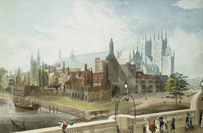 Westminster Hall et Abbey, gravé par Daniel Havell (1785-1826) publié par Rudolph Ackermann (1764-1834) 1819 - John Gendall