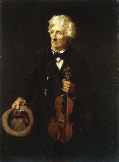 Homme avec violon, 1879 - John George Brown