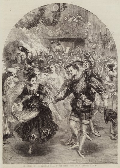 Noël dans la salle baronniale à l