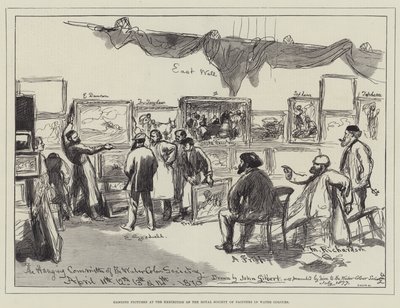 Accrochage des tableaux à l