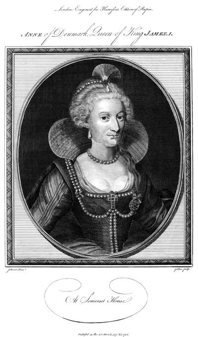 Anne de Danemark 1574-1619, reine consort du roi Jacques I, 1786 - John Goldar