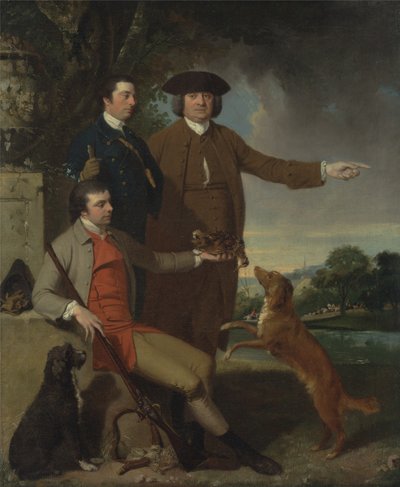 Autoportrait avec père et frère, vers 1760-62 - John Hamilton Mortimer