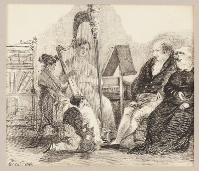 Jouer de la musique à la harpe, 1815 - John Harden
