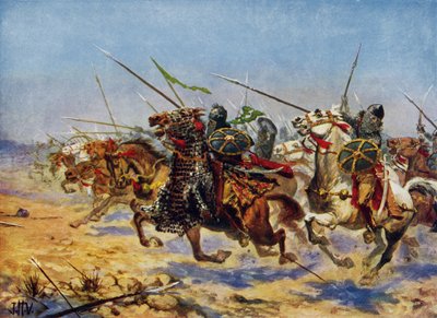 Cavalerie de Shahrbaraz chargeant - John Harris Valda