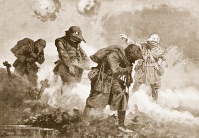 Le sous-lieutenant (capitaine temporaire) E.M. Allfrey dirigeant l