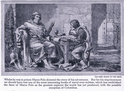 En prison, Marco Polo dicta l