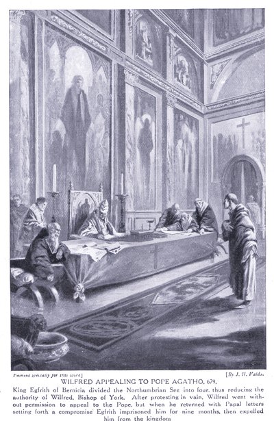 Wilfred faisant appel au pape Agathon AD679, années 1920 - John Harris Valda