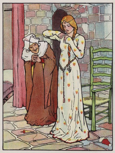 Rosanne se pique la main avec le fuseau - John Hassall